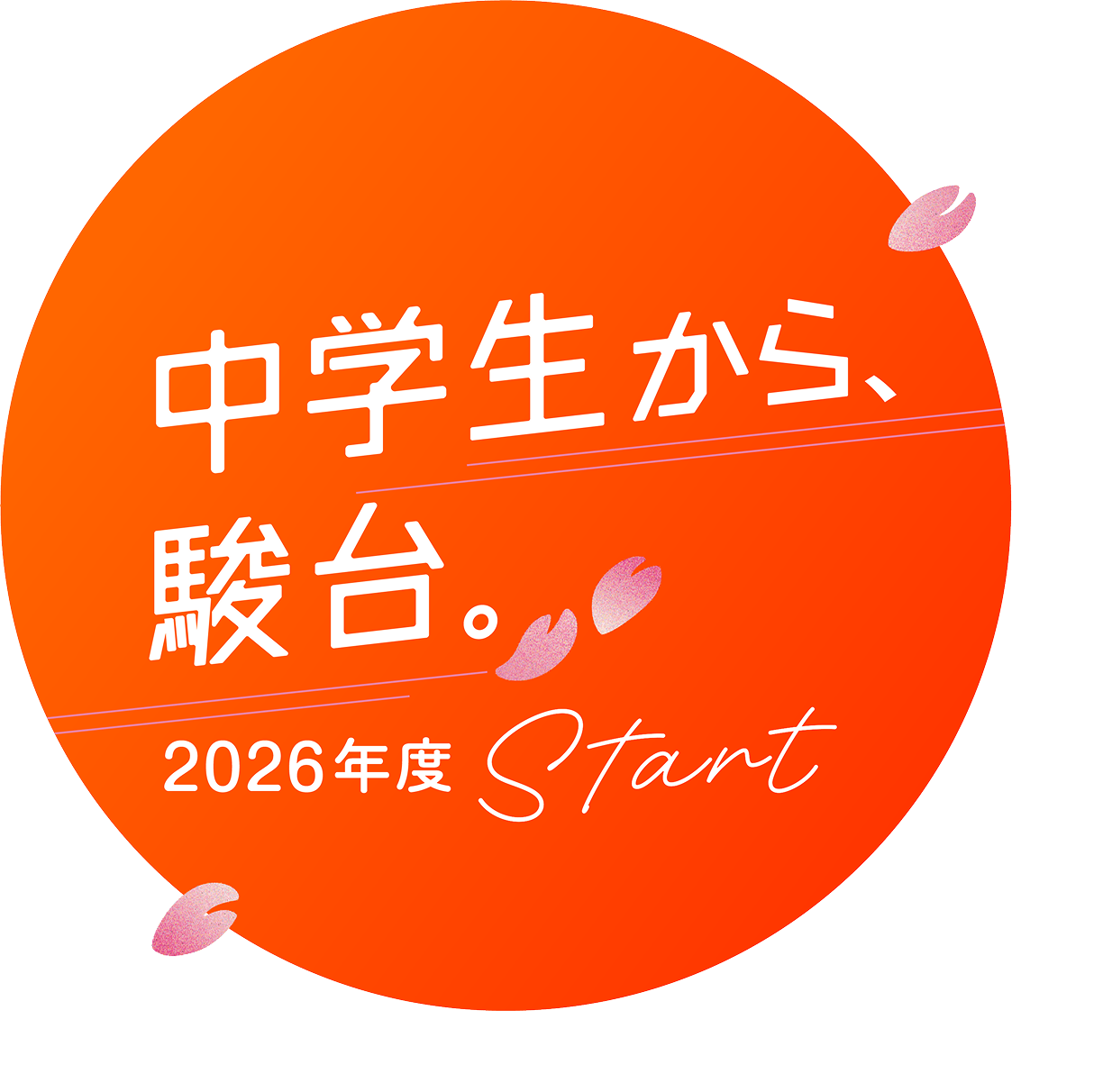 中学生から、駿台。2026年度 Start